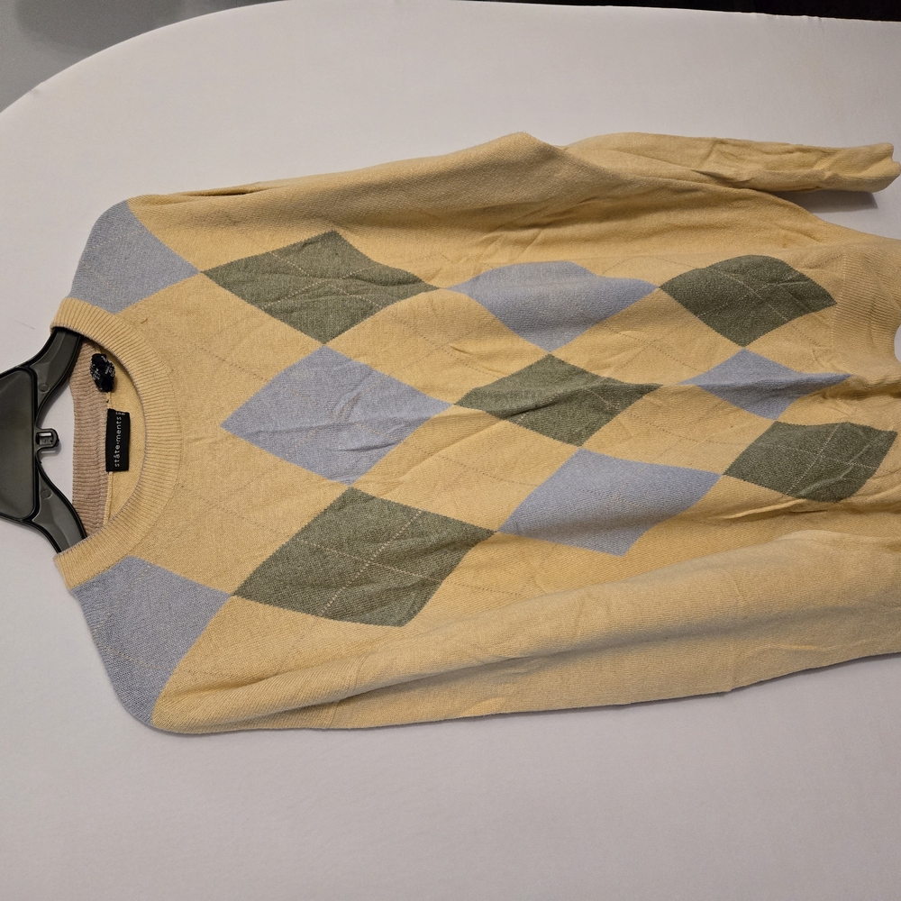 Banana Republic Argyle Sweater - Yellow and Green